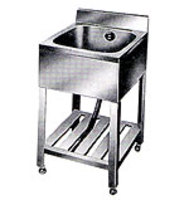 一槽流し台 （業務用厨房機器）S-64 W600×D450×H800 – 流し台・シンク